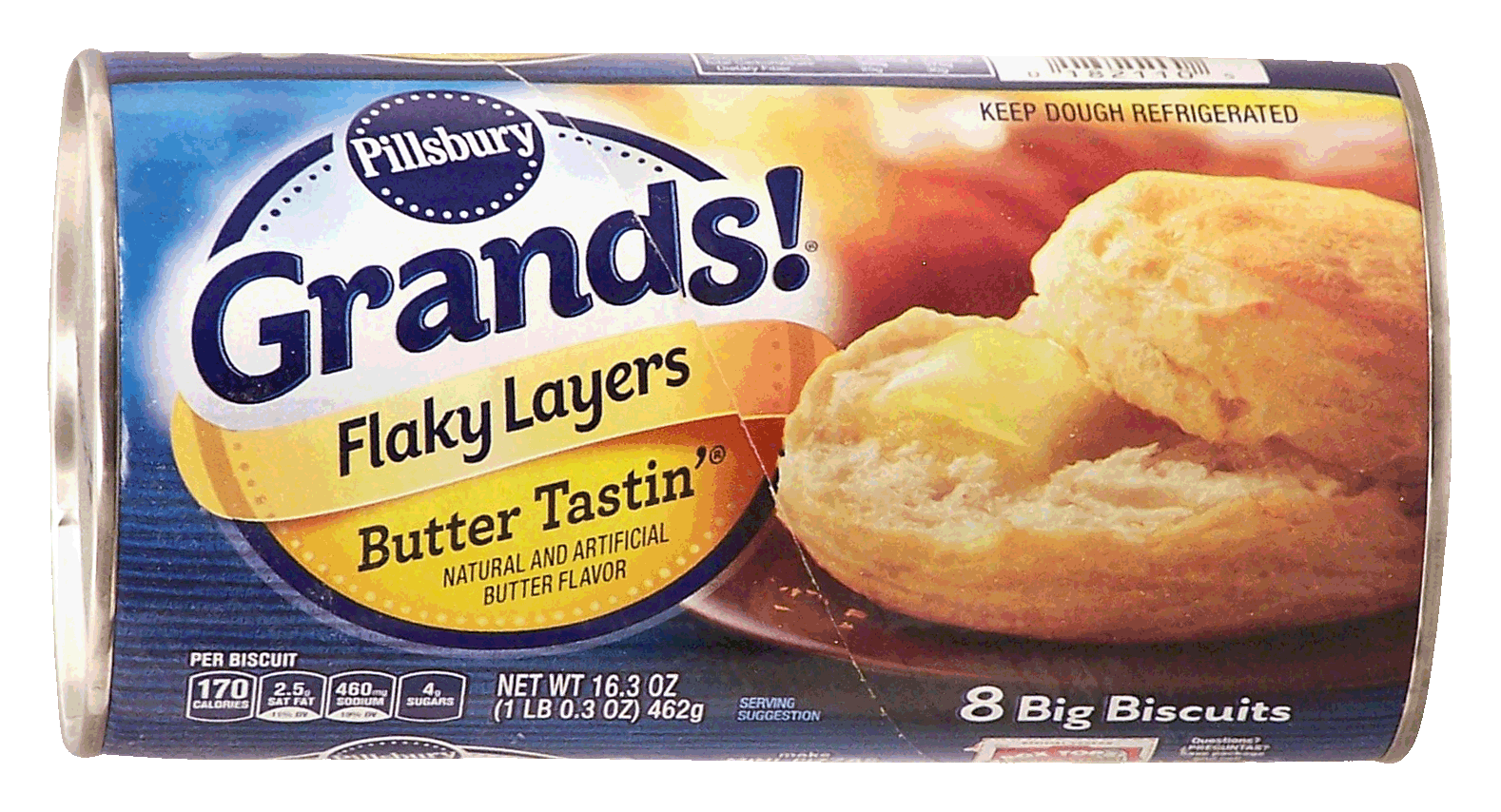 Pillsbury Grands! butter tastin' 8 big biscuits, flaky layers Full-Size Picture